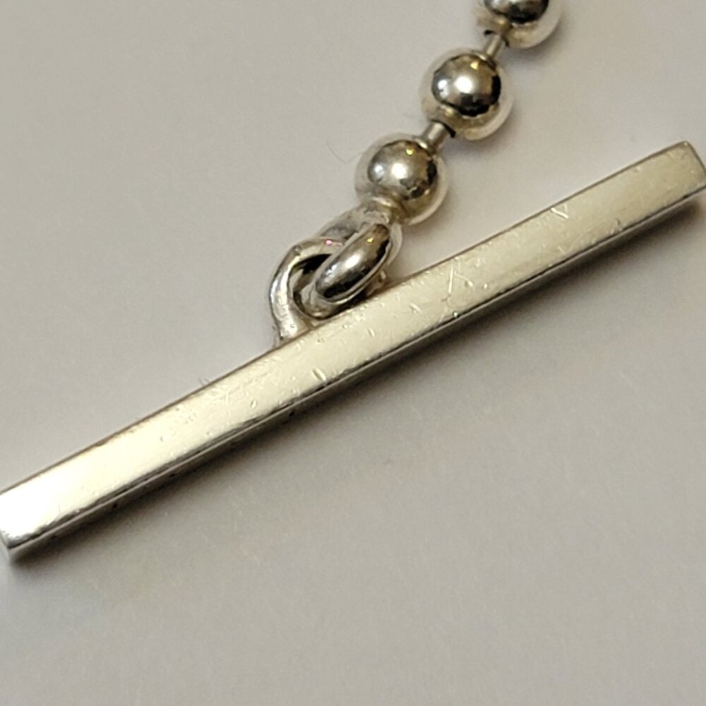 GUCCI Sterling Silver Britt Double G Toggle Necklace - Picture 9 of 13